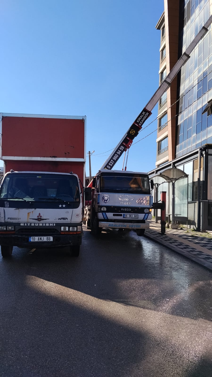 Uysal Asansör kiralık asansör hizmetinden çalışma görüntüsü